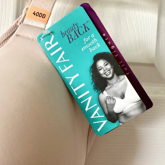 $13 Vanity Fair Full Figure Beauty Back Smoother Wireless Bra in Sheer Quartz - Picture 6 of 11